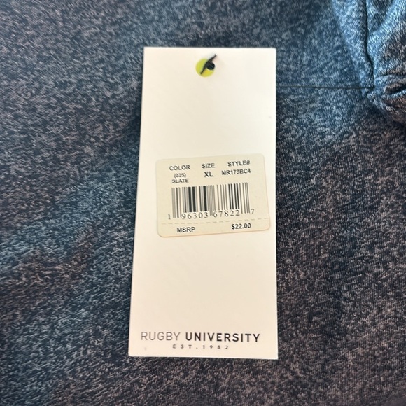 Men’s Rugby University short sleeve slate T-shirt Size XL NWT - Picture 4 of 10